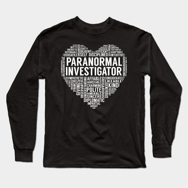 Paranormal Investigator Heart Long Sleeve T-Shirt by LotusTee